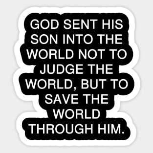 John 3:17 NLT Sticker